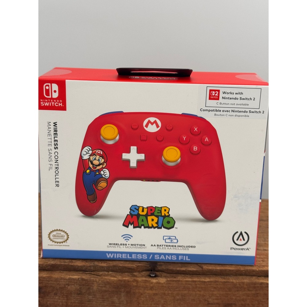 PowerA Super Mario Wireless Controller for Nintendo Switch 2 Lite Mario Joy Red